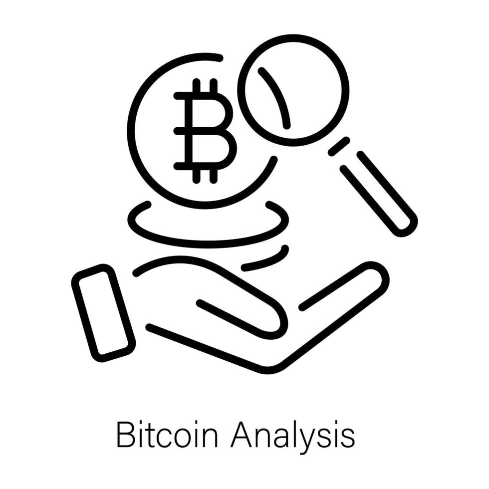 Trendy Bitcoin Analysis vector