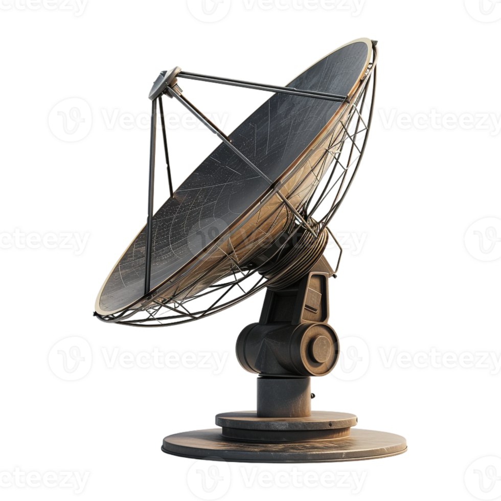 AI generated 3D Rendering of a Signal Receiver Dish on Transparent Background - Ai Generated png