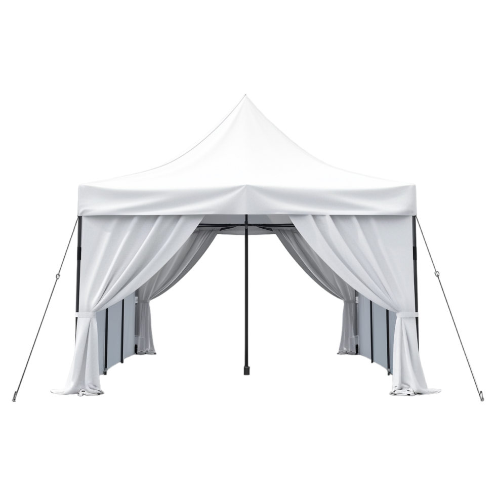 AI generated White Tent on Transparent background - Ai Generated png