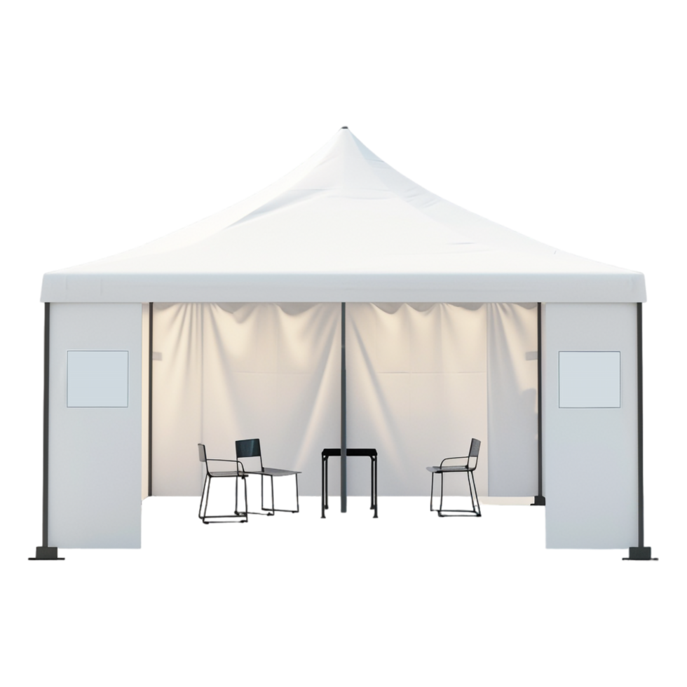 AI generated White Tent on Transparent background - Ai Generated png