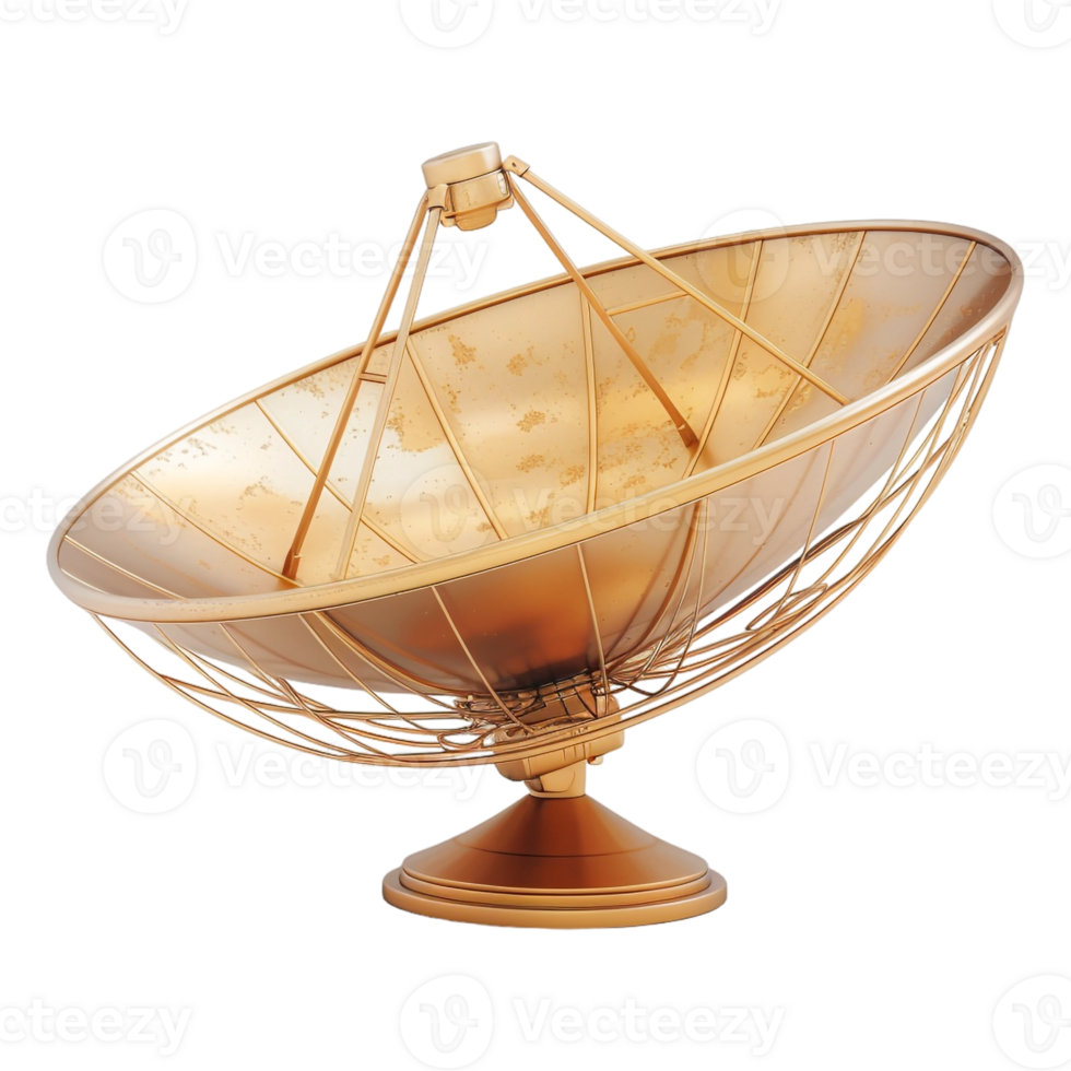 AI generated 3D Rendering of a Signal Receiver Dish on Transparent Background - Ai Generated png