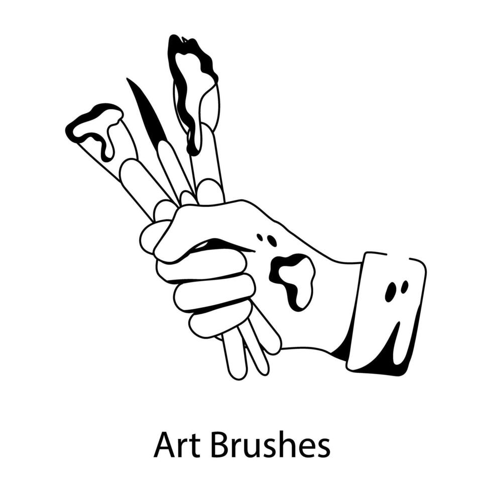Trendy Art Brushes vector