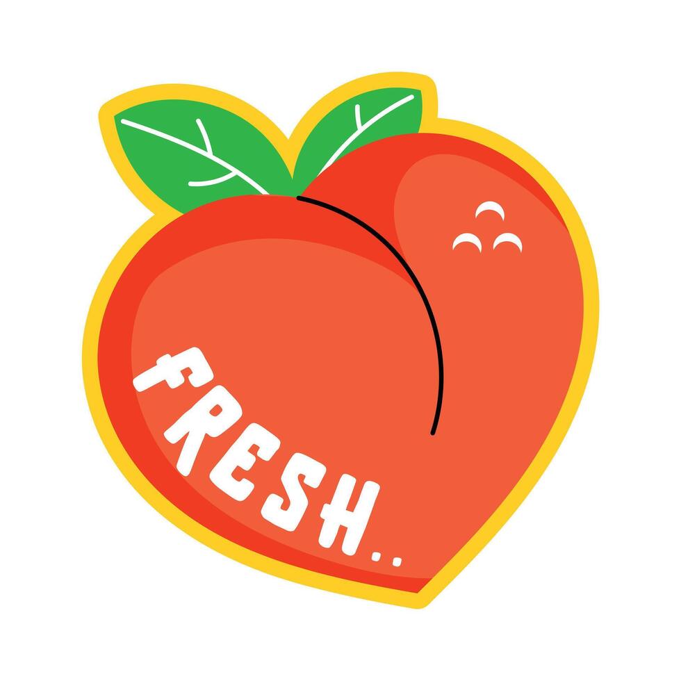 Trendy Fresh Peach vector