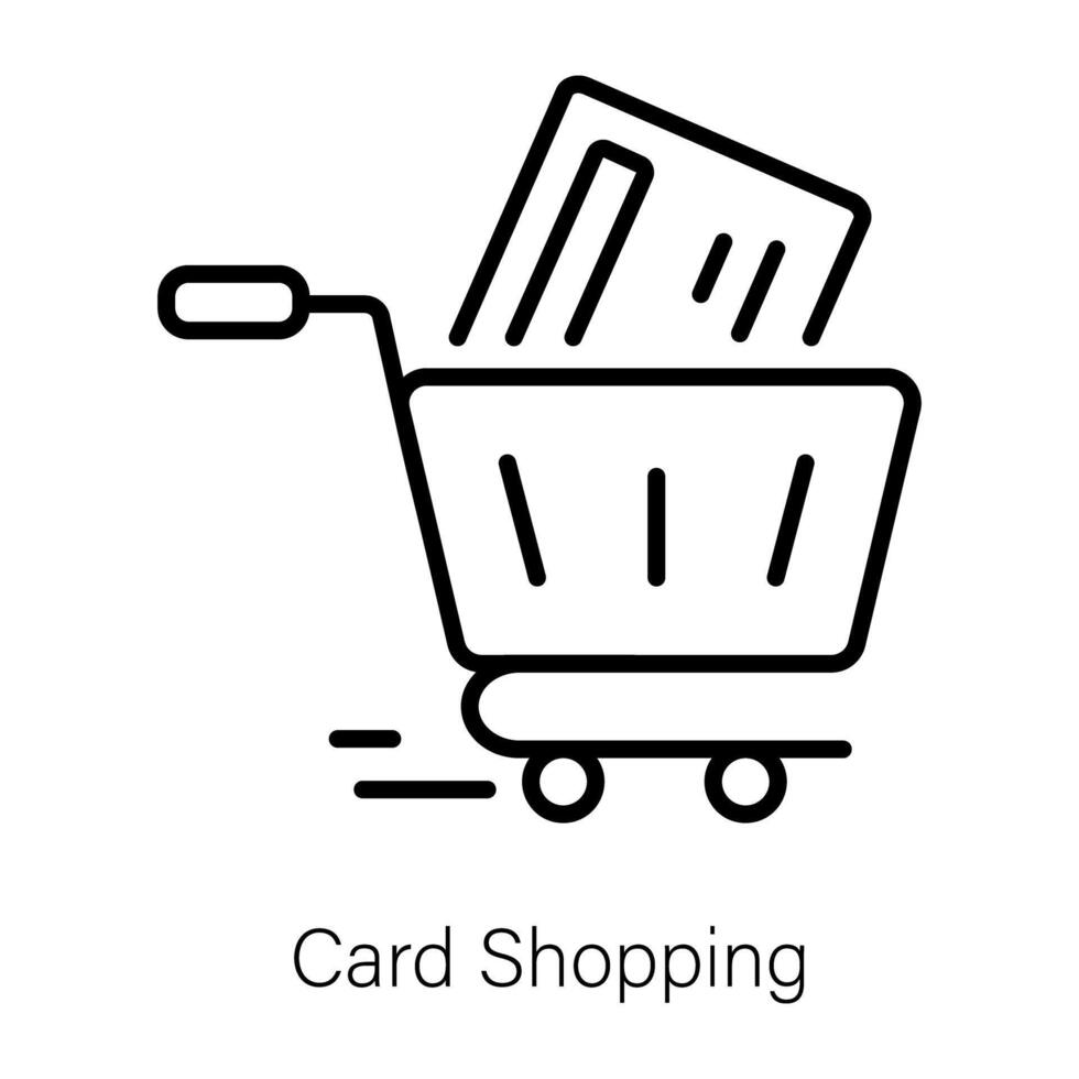 Trendy Card Shopping vector