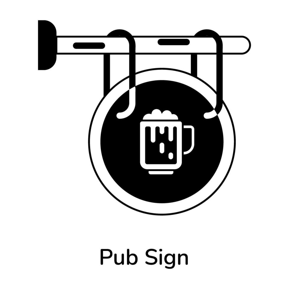 Trendy Pub Sign vector