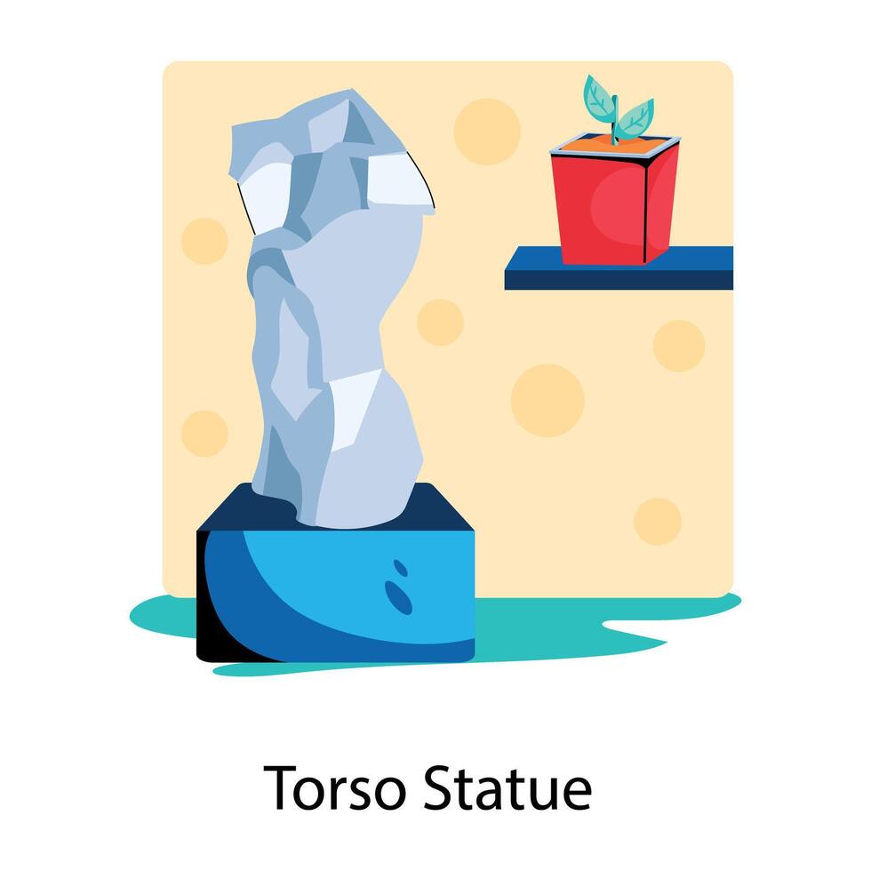 Trendy Torso Statue vector