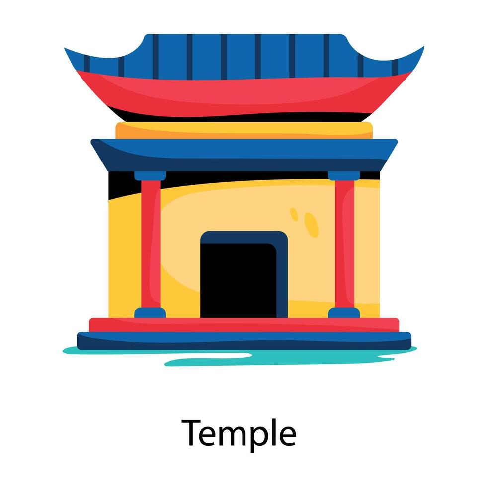 Trendy Temple Concepts vector