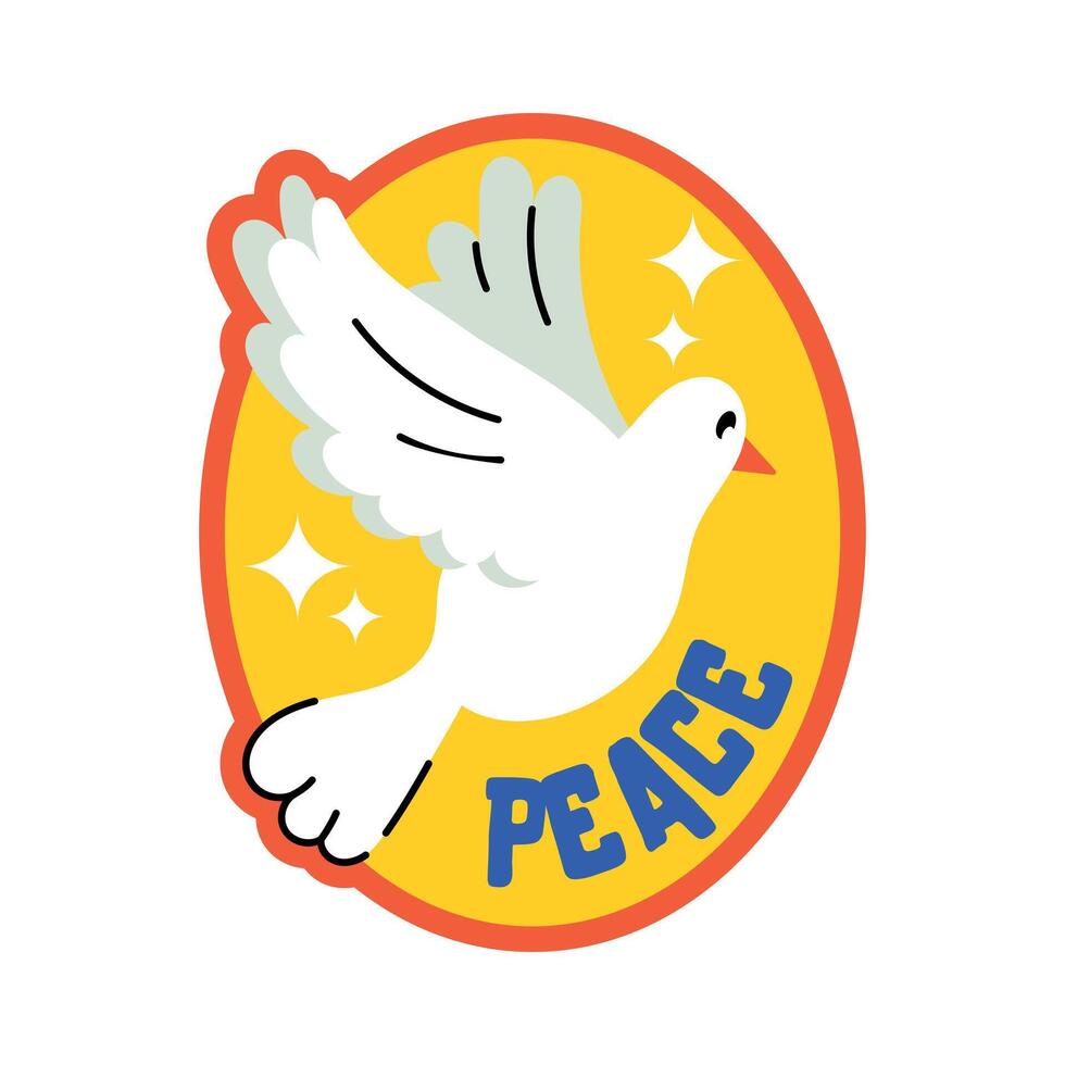 Trendy Peace Bird vector