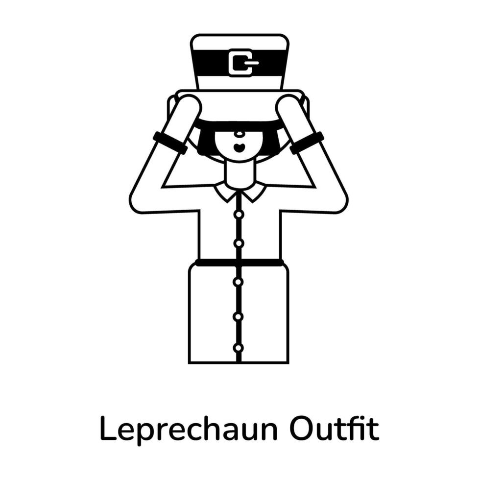 Trendy Leprechaun Outfit vector