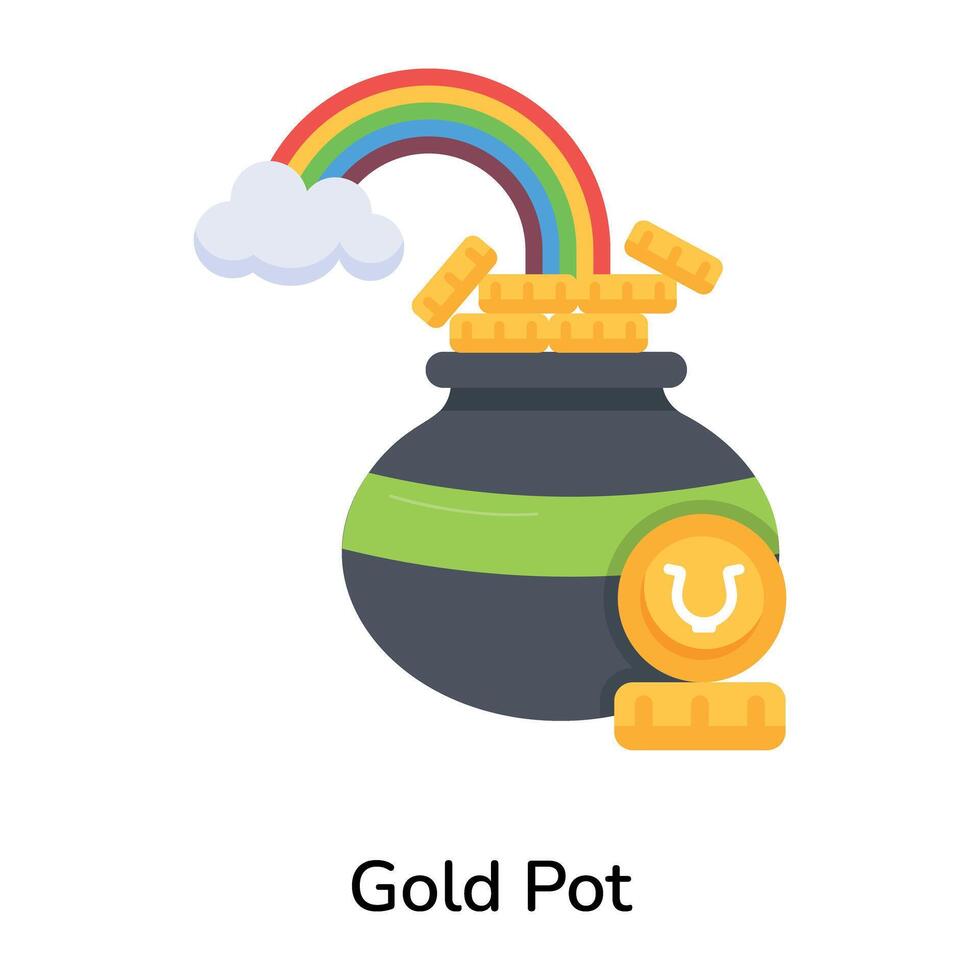 Trendy Gold Pot vector