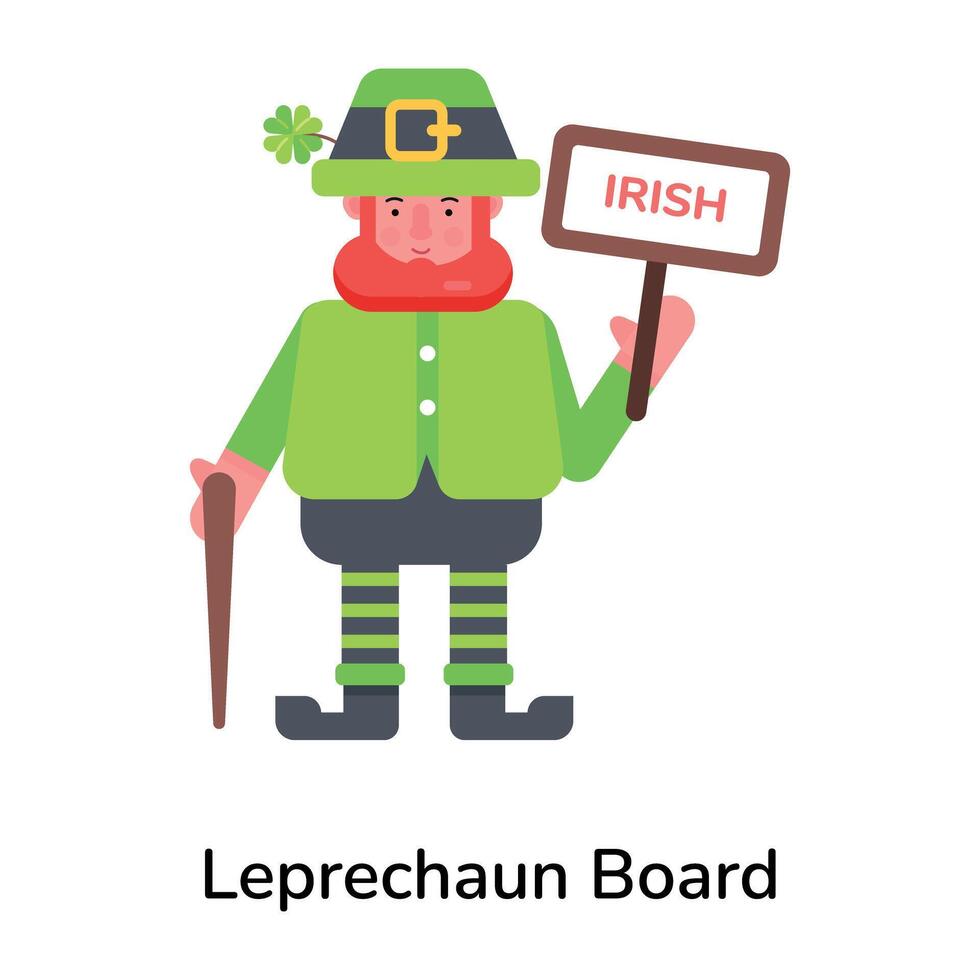 Trendy Leprechaun Board vector