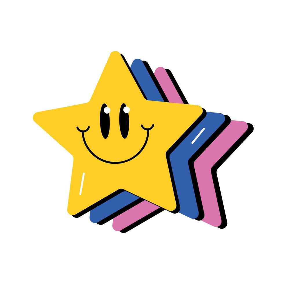 de moda estrella emoji vector