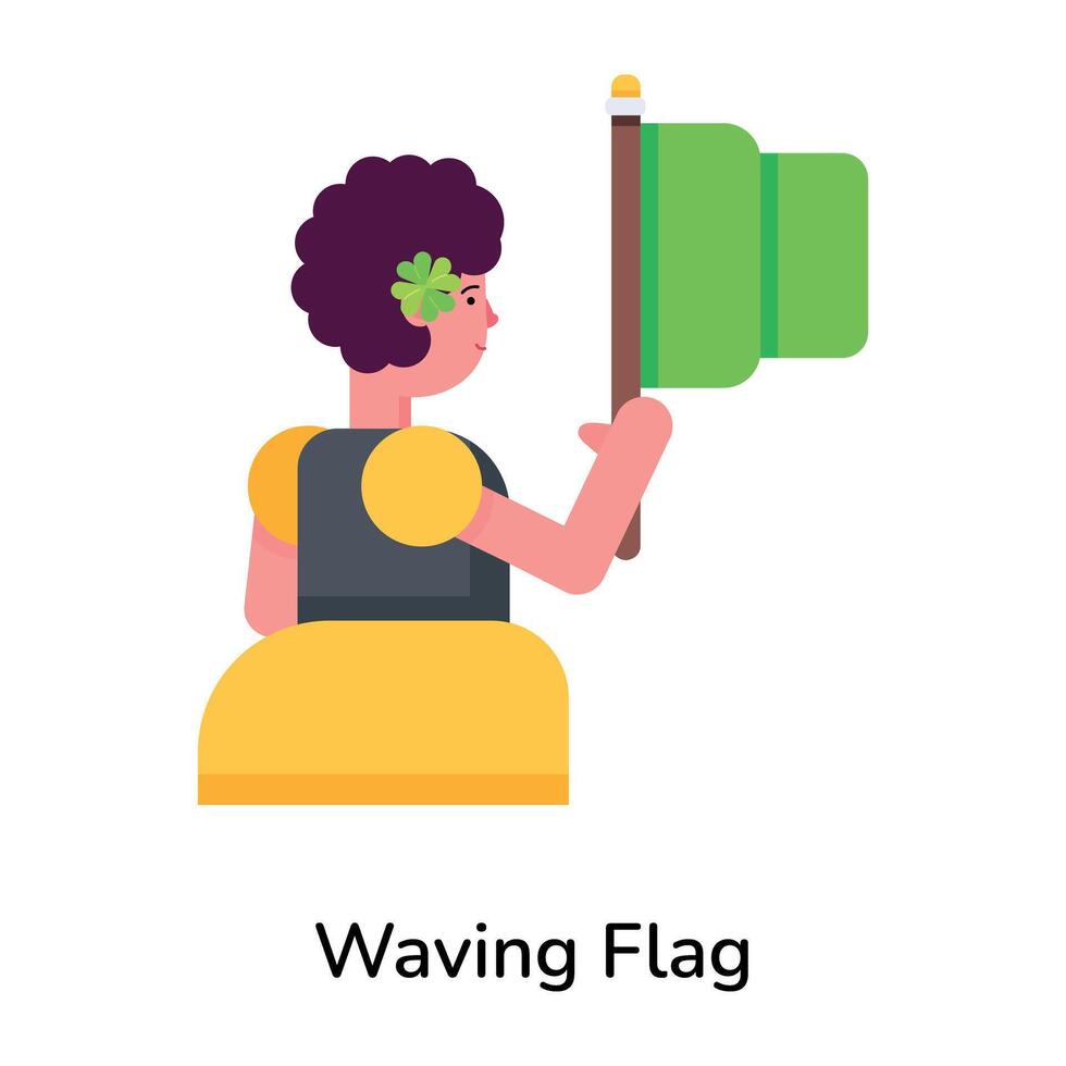 Trendy Waving Flag vector