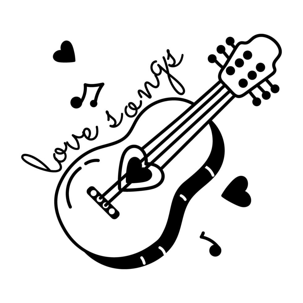 Trendy Love Music vector