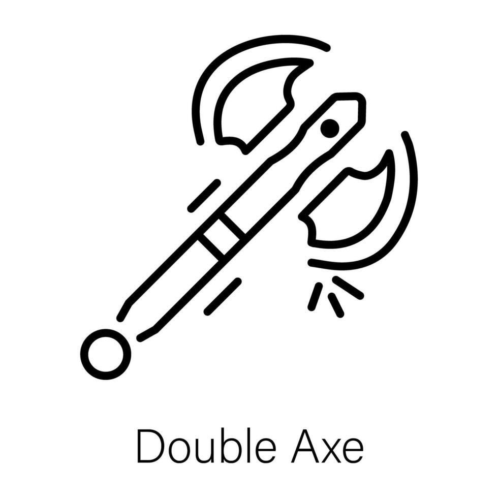 Trendy Double Axe vector