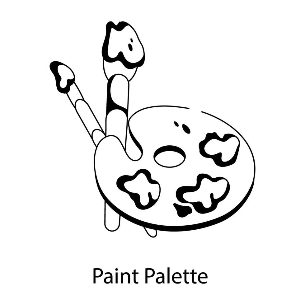 Trendy Paint Palette vector