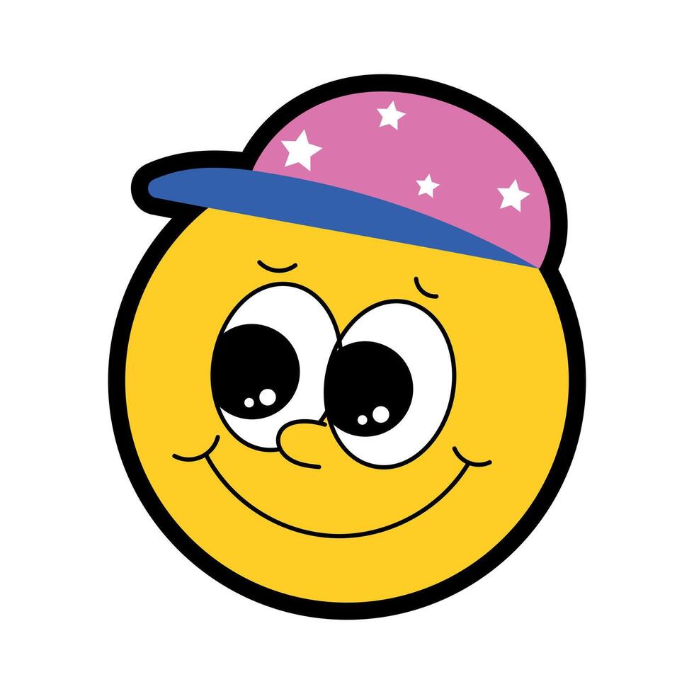 emoji de gorra de moda vector