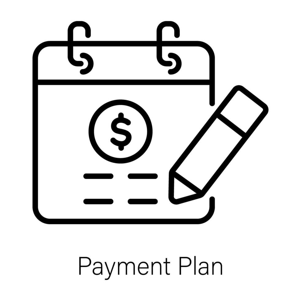 Trendy Payment Plan vector