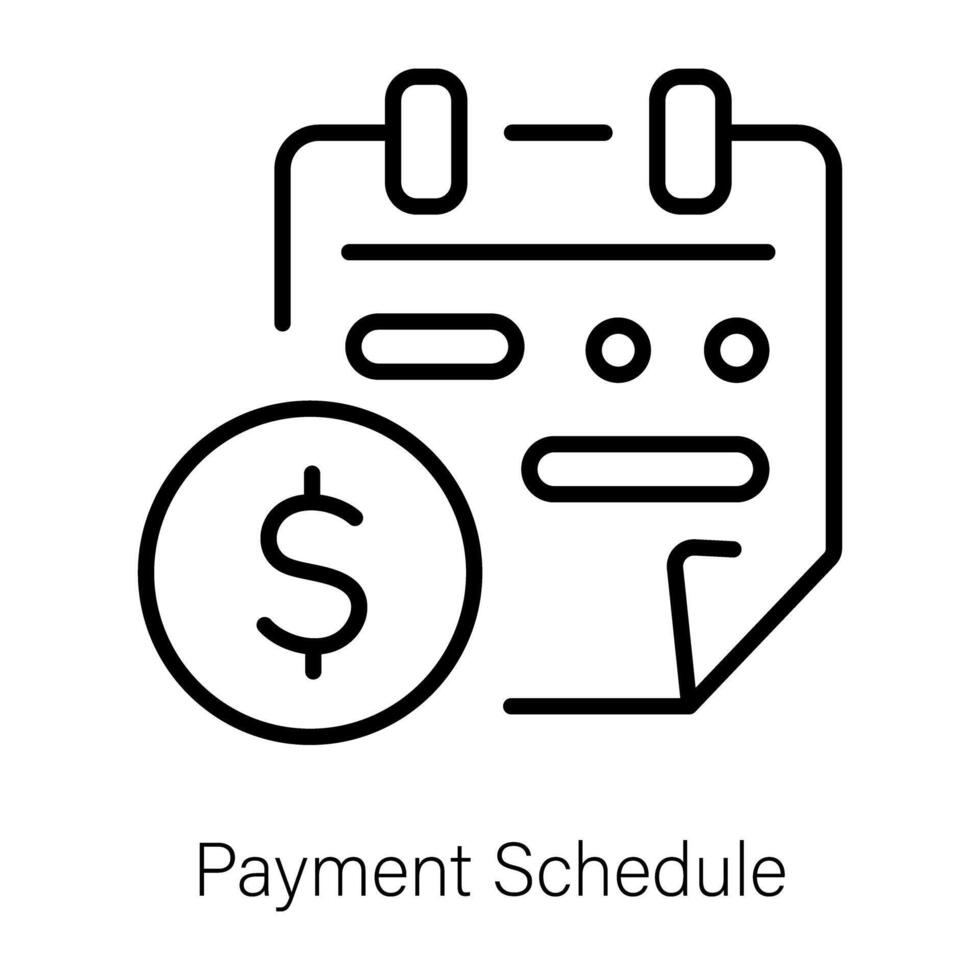 Trendy Payment Schedule vector