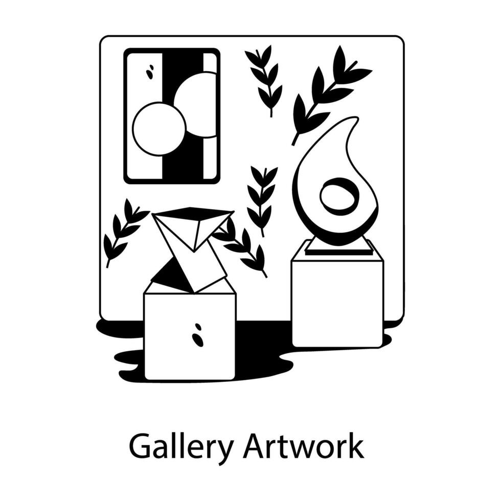 Trendy Gallery Artwork vector