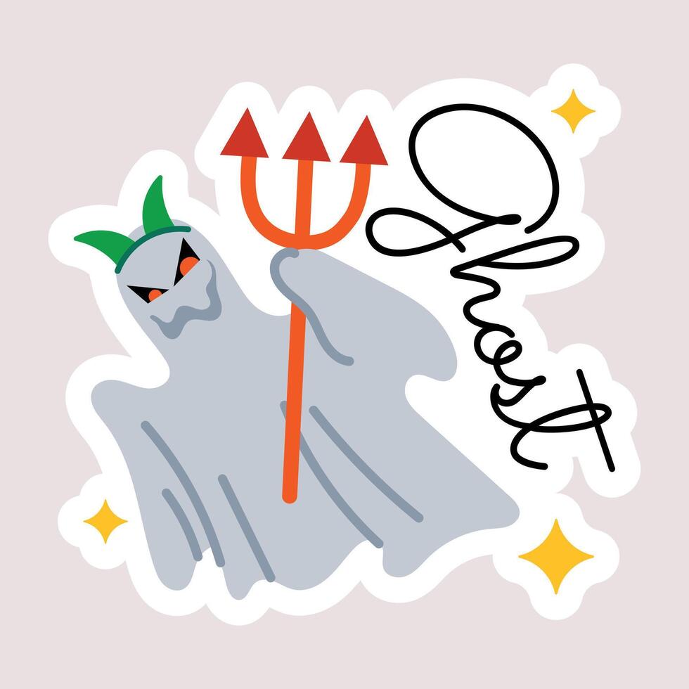 Trendy Evil Ghost vector