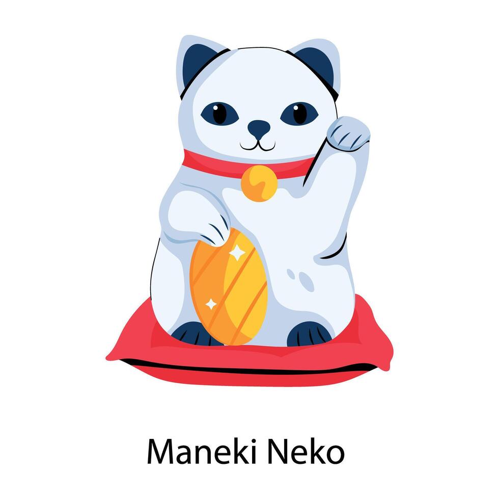Trendy Maneki Neko vector