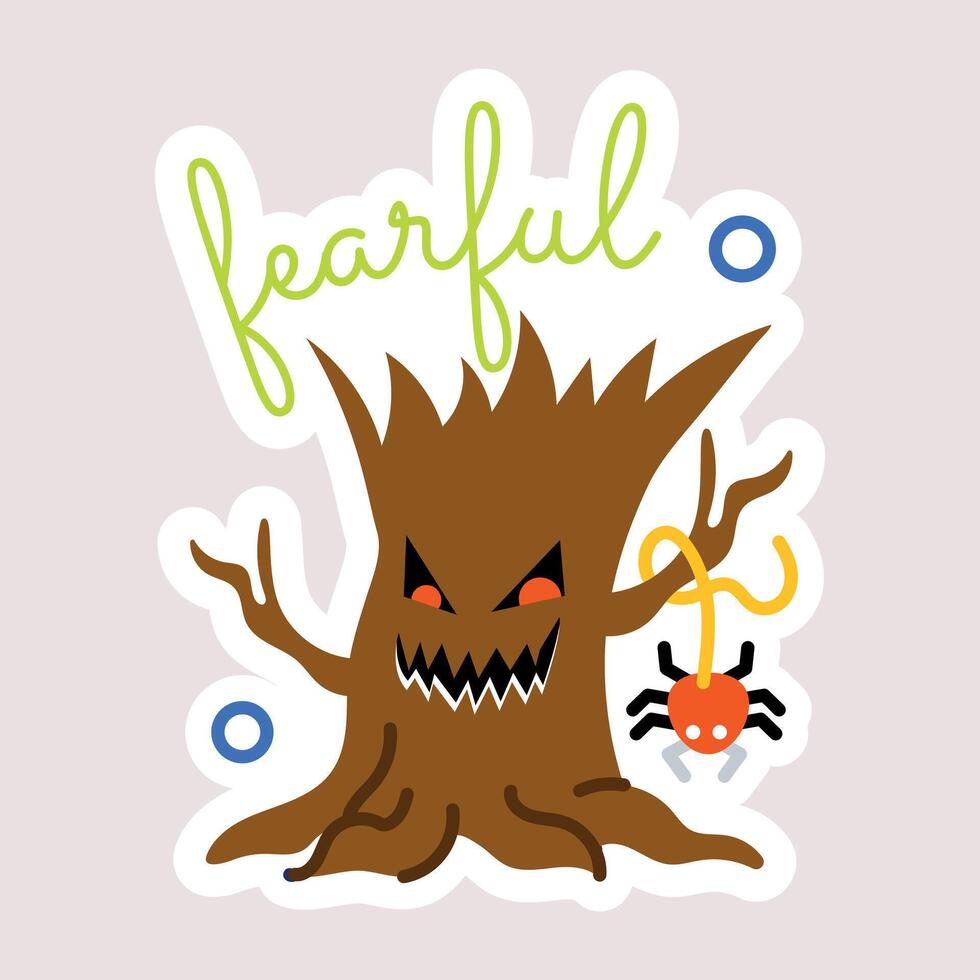 Trendy Fearful Tree vector