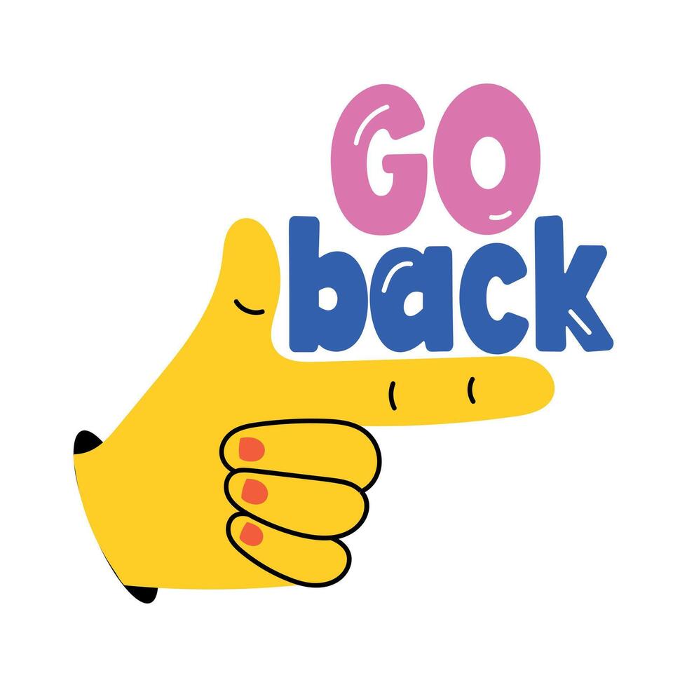 Trendy Go Back vector