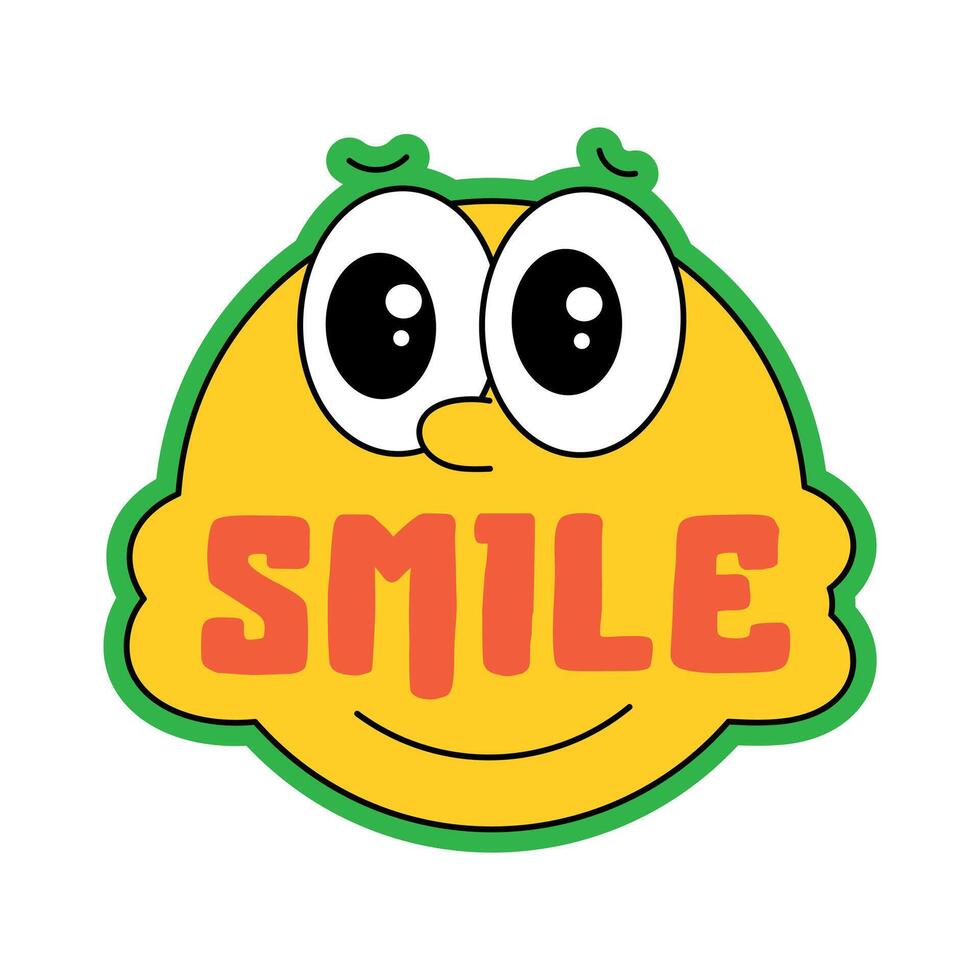 Trendy Smile Emoji vector