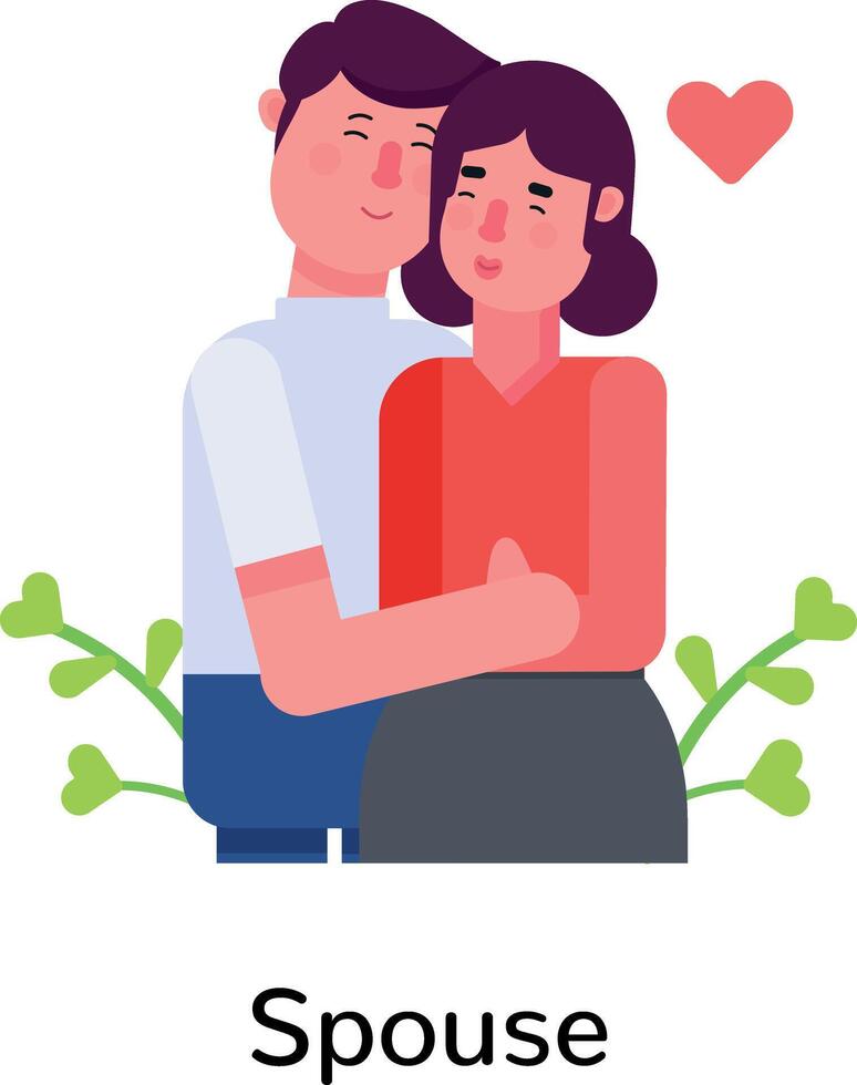 Trendy Spouse Concepts vector