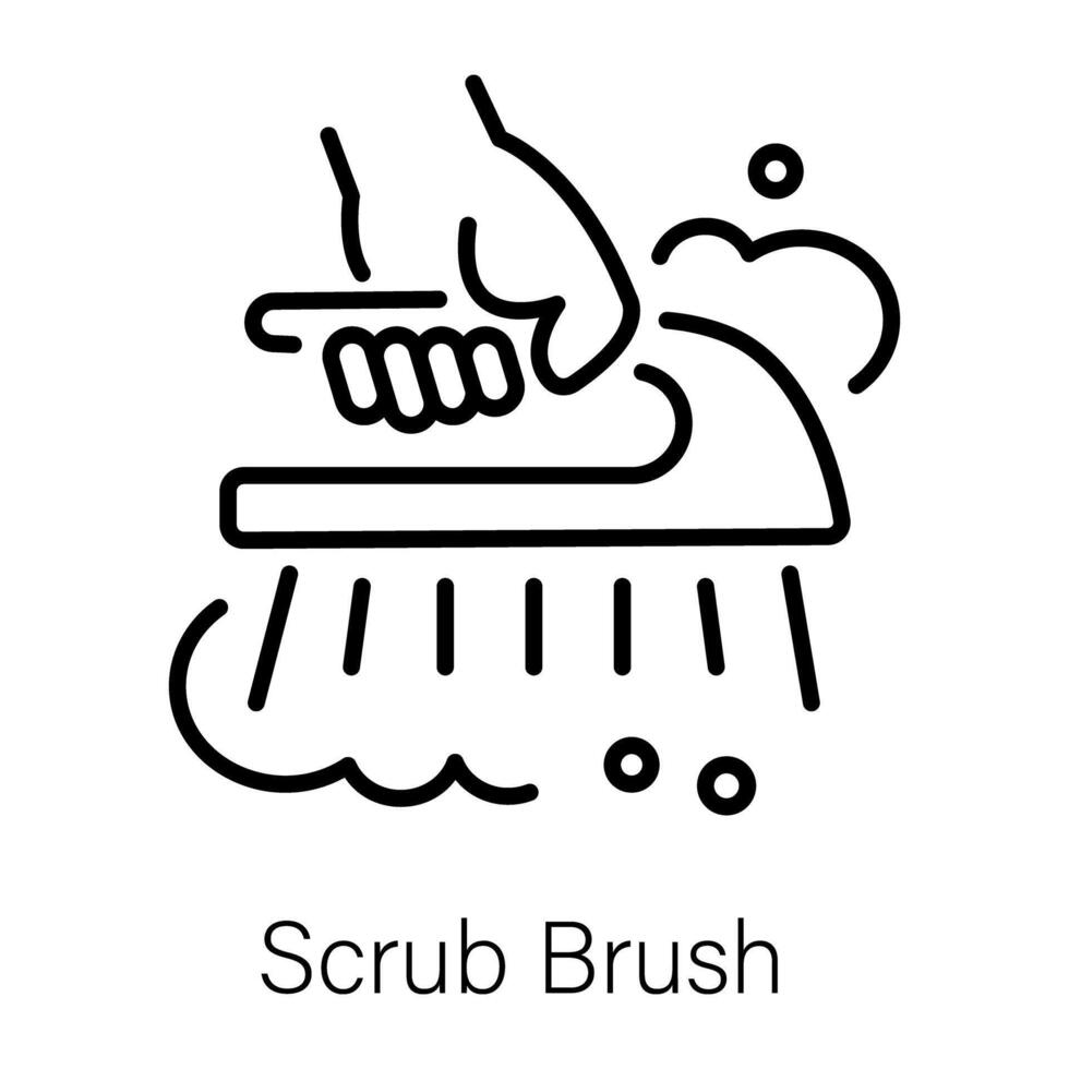Trendy Scrub Brush vector