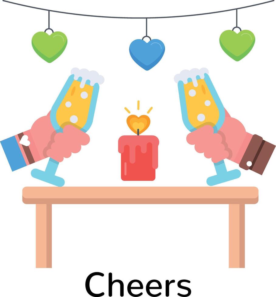 Trendy Cheers Concepts vector