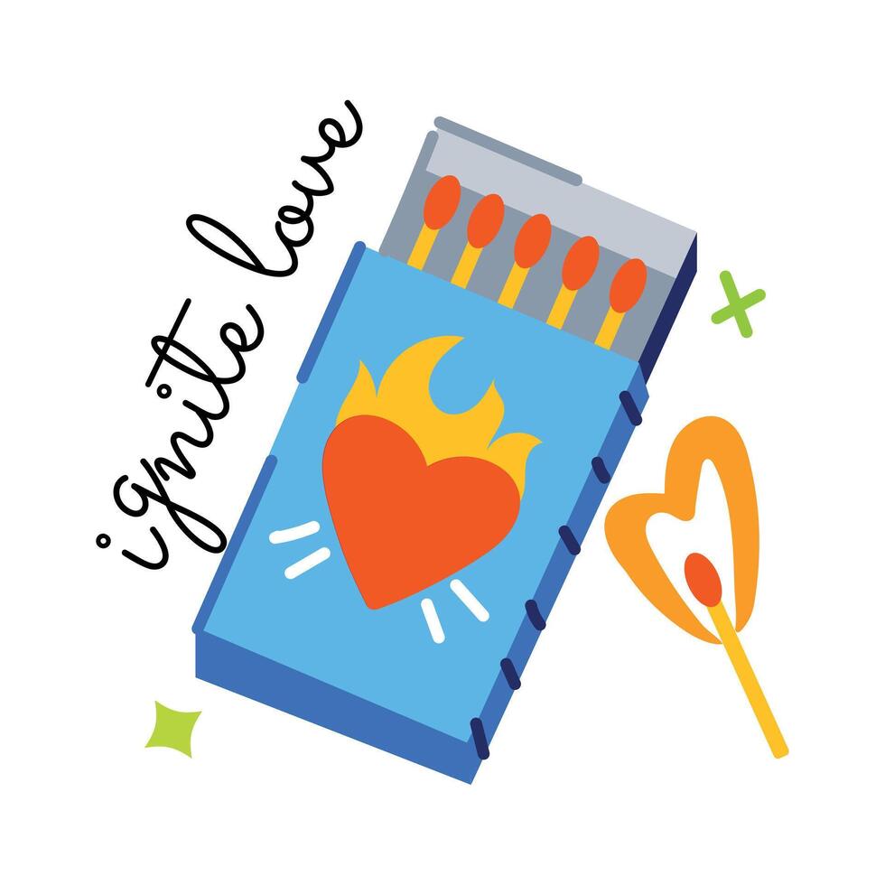 Trendy Ignite Love vector