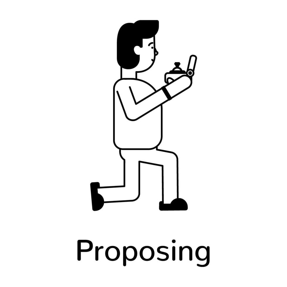 Trendy Proposing Concepts vector