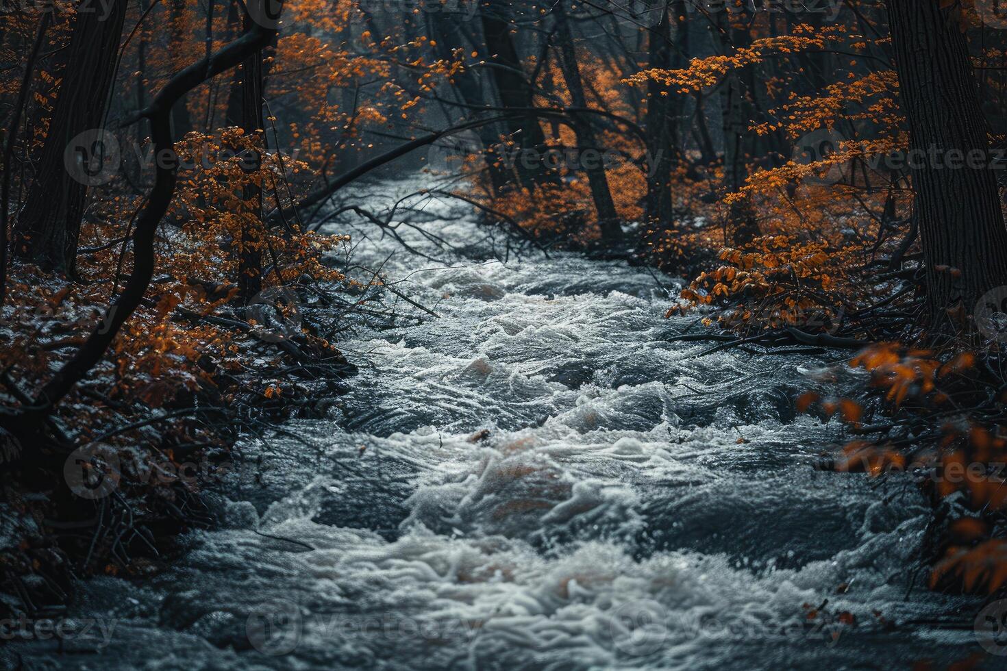 AI generated water flow nature professional photography photo