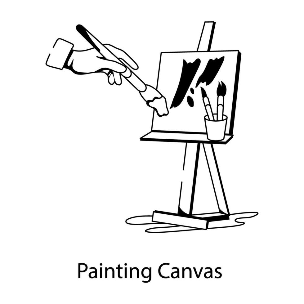 Trendy Painting Canvas vector