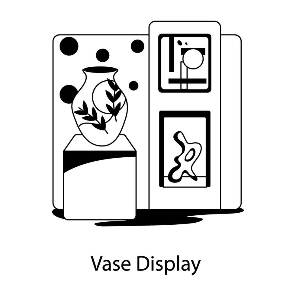 Trendy Vase Display vector