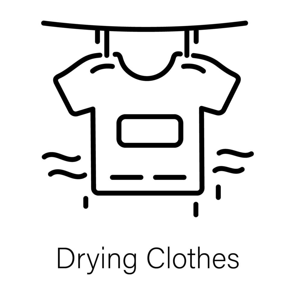 Trendy Drying Clothes vector