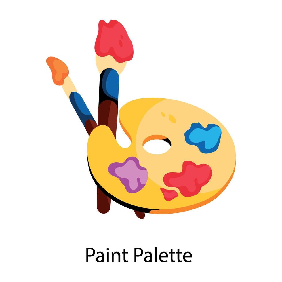 Trendy Paint Palette vector