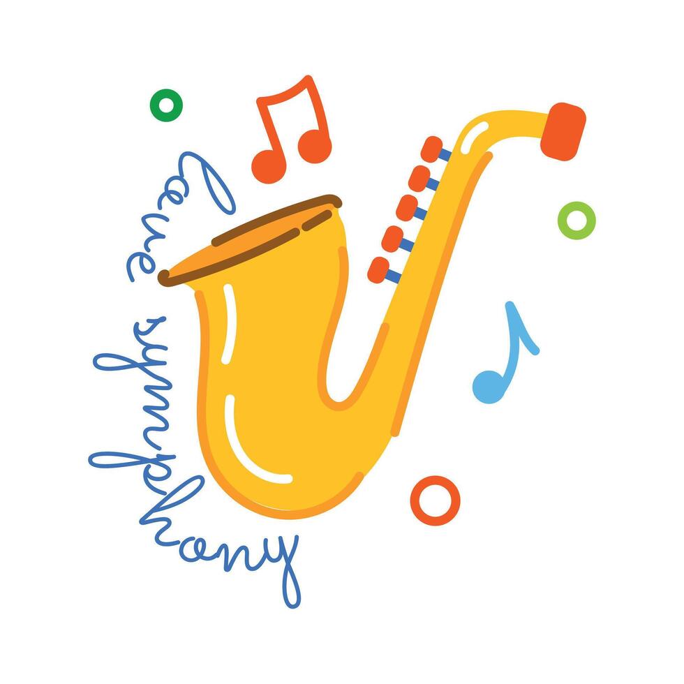 Trendy Love Symphony vector