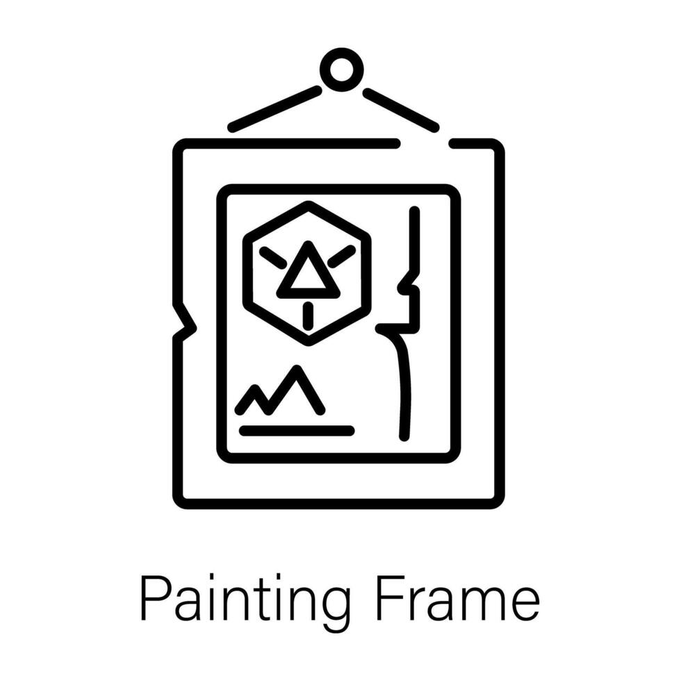 Trendy Painting Frame vector