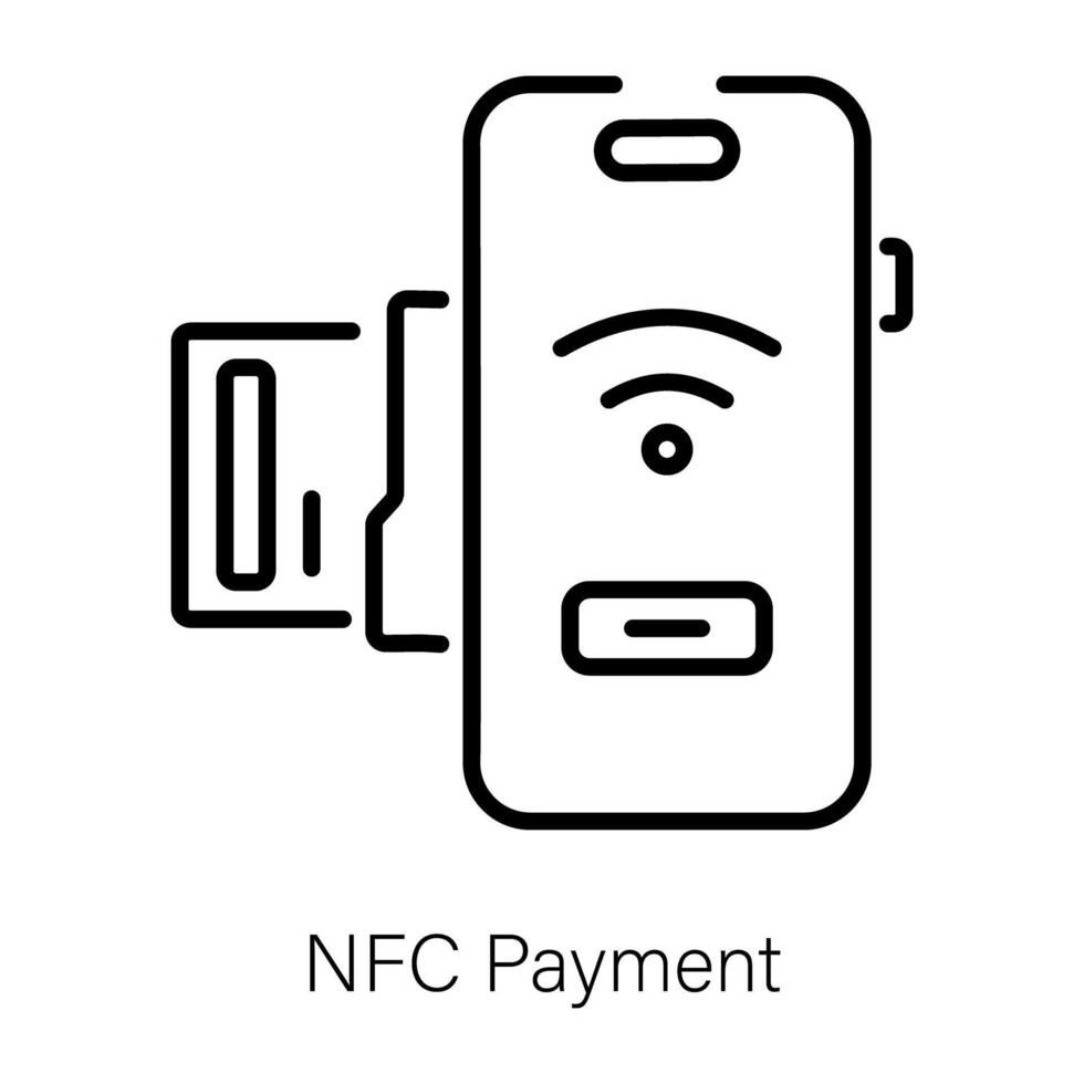 Trendy NFC Payment vector