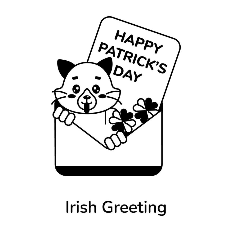 Trendy Irish Greeting vector