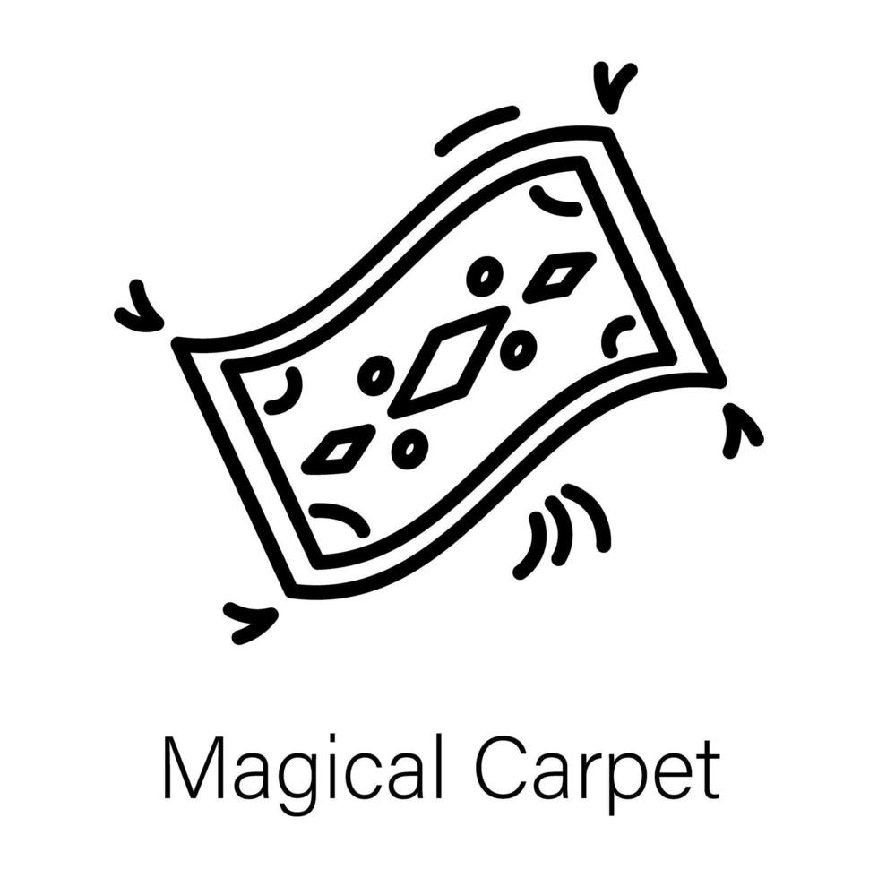 Trendy Magical Carpet vector