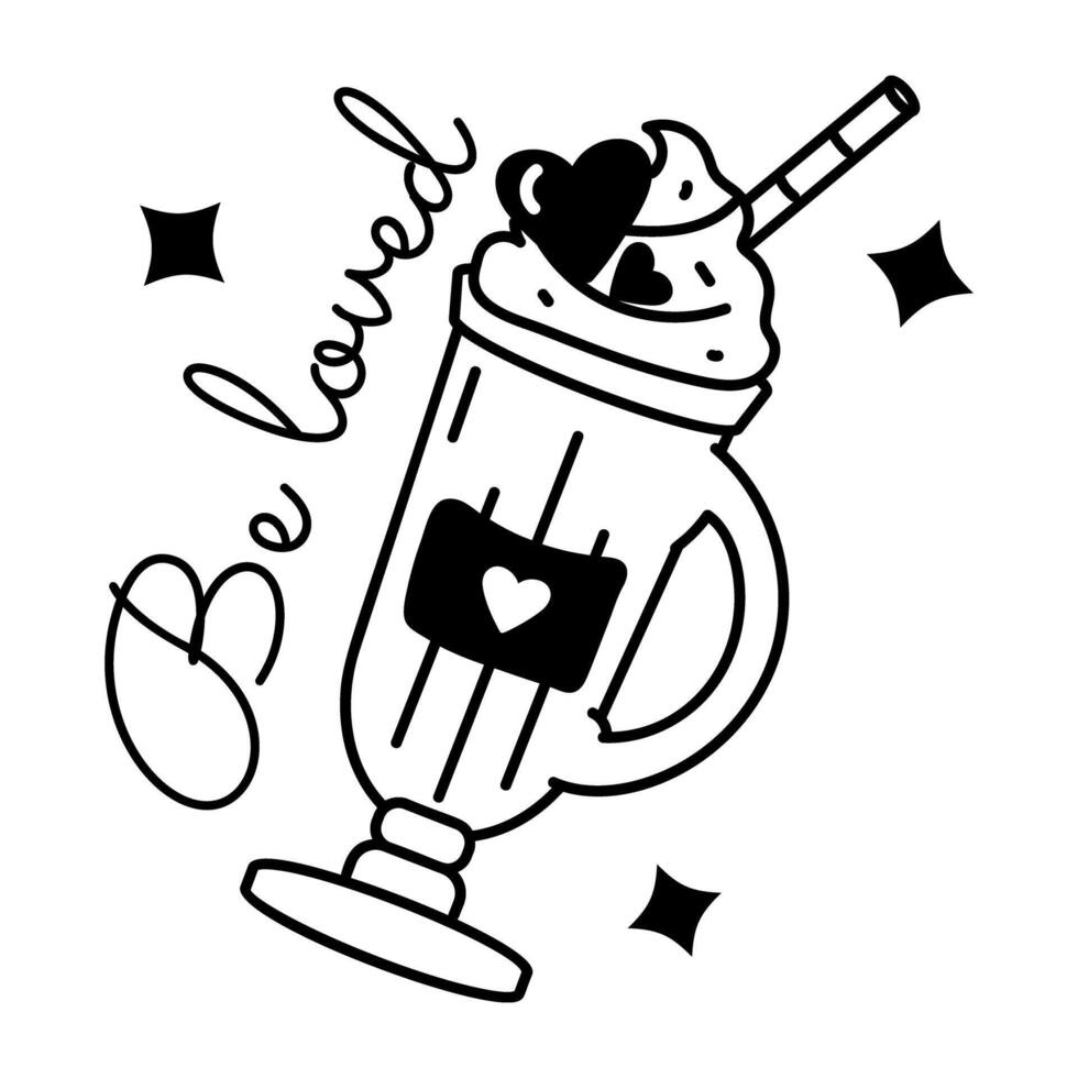 Trendy Valentine Smoothie vector