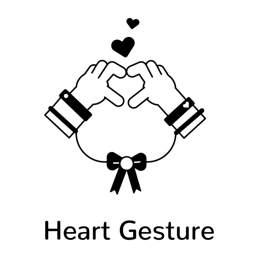Trendy Heart Gesture vector