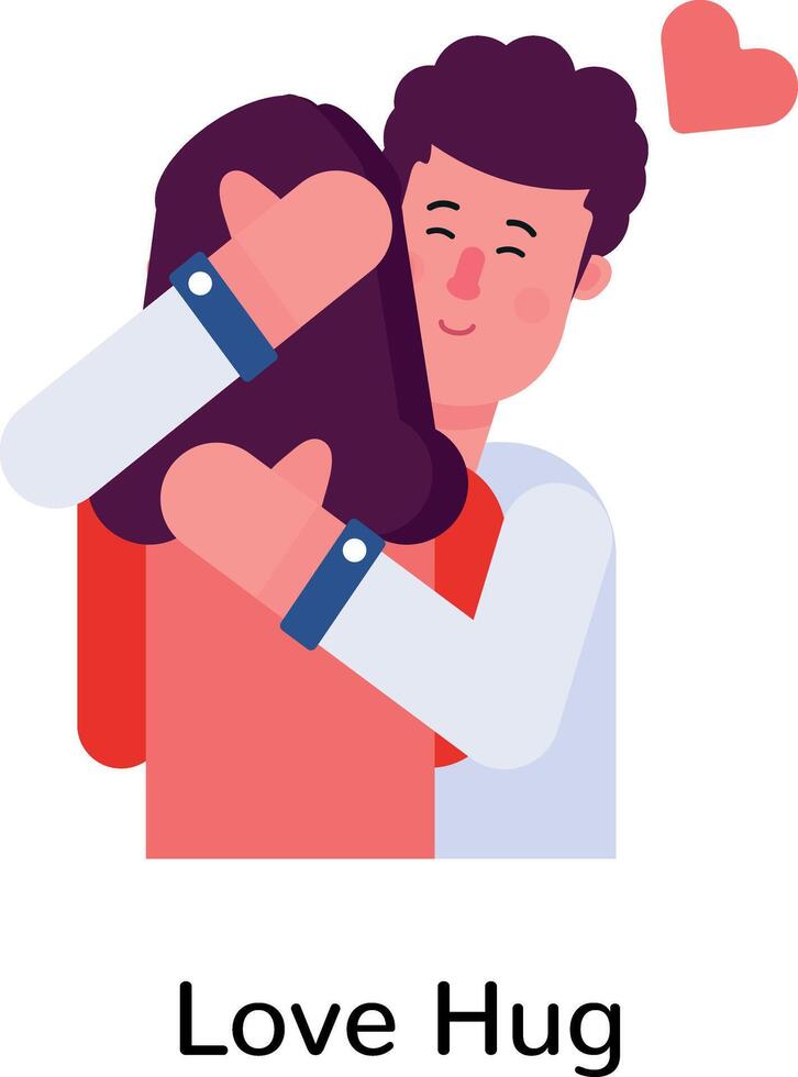 Trendy Love Hug vector