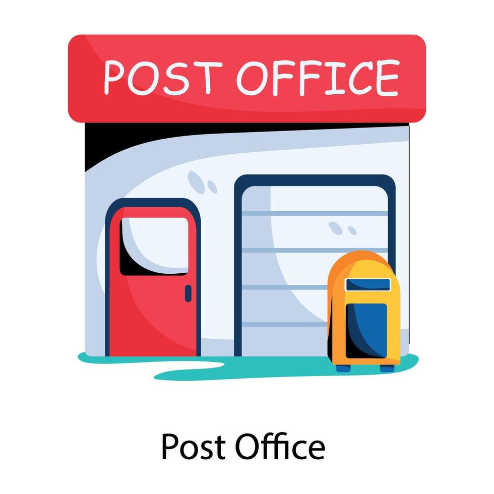 Trendy Post Office vector