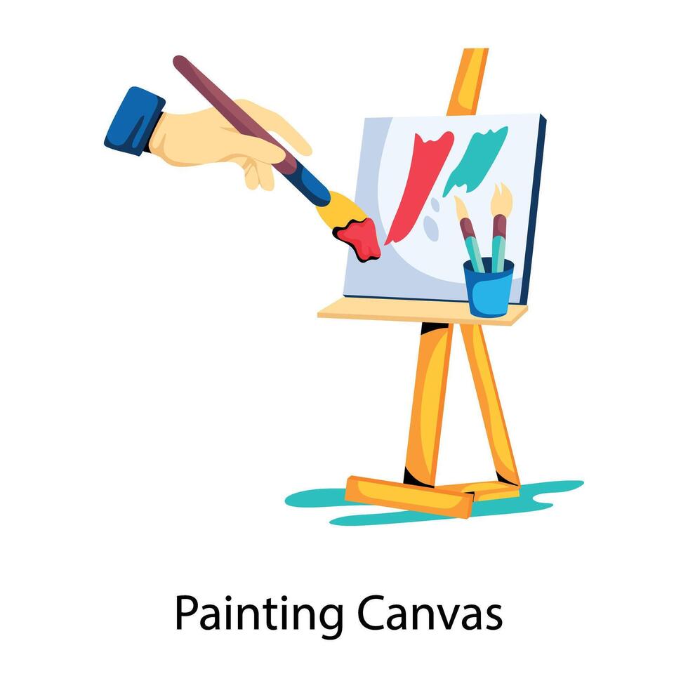 Trendy Painting Canvas vector