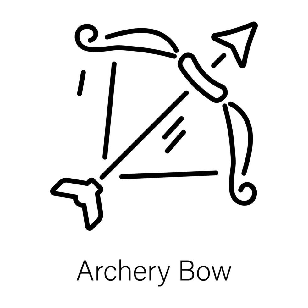 Trendy Archery Bow vector